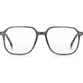 BOSS Dunkelgraue Brillenfassung mit silberfarbenen Details Grösse ONESI