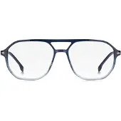 BOSS Brillenfassung in Dégradé-Blau mit silberfarbenen Details Grösse ONESI