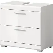 Ebuy24 Waschbeckenunterschrank Scout | mit Schubkästen | weiß Hochglanz / weiß