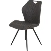 Die Möbelfundgrube Polsterstuhl Schalenstuhl Lederlook anthrazit - drehbar - KATJA