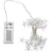 Ideoon 2er-Set Zauberhafte LED Sternen-Lichterkette, warmweiss, 4,2m – Zauberhafte Deko, Ideal für Fenster, Weihnachten, als Geschenk - Batteriebetrieb