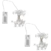 Ideoon 2er-Set Zauberhafte LED Sternen-Lichterkette, warmweiss, 4,2m – Zauberhafte Deko, Ideal für Fenster, Weihnachten, als Geschenk - Batteriebetrieb