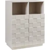 En.casa Highboard Bopibobro mit 2 Türen 86x64x36 cm Beige