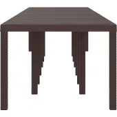 vidaXL Gartentisch Braun 400 x 100 x 73 cm Poly-Rattan