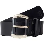 G-Star Ledergürtel "Dast belt", Herren, Gr. 95, schwarz, Leder, Gürtel Ledergürtel, mit Nieten verstärkt