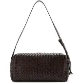 Manfield Geflochtene braune Schultertasche aus Leder | Größe Onesize