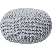 Beliani Blianis Hocker 40 x 25 cm hellgrau CONRAD
