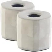 Lunartec 2er-Set dekorative Beton-Tischleuchten für E27-Lampen, bis 40 Watt