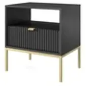 Möbel Kraft Nachtkommode Nova , schwarz , Maße (cm): B: 54 H: 56