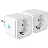 Revolt 2er-Set Smarte Energiemess-Stecker f. Powerstation HSG-2048, WLAN, App