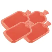 Pearl 4er-Set Wärmflaschen, Größe XXL, rot, 2,3 Liter