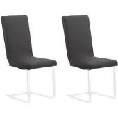 INFACTORY 2er-Set Stretch-Stuhlhusse mit Lehne, OEKO-TEX Standard 100, schwarz