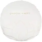 Räder Zen Spirit Kissen rund Choose Happy Beige