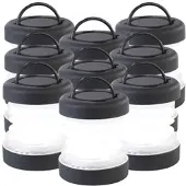 Pearl 9er-Set faltbare Mini-Campingleuchten, Batteriebetrieb, 20 Lumen 0,5 W