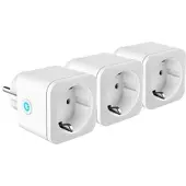 Revolt 3er-Set Smarte Energiemess-Stecker f. Powerstation HSG-2048, WLAN, App