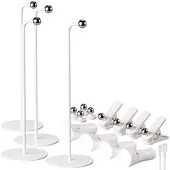 Lunartec 4er-Set 4in1-Akku-Tisch-, Wand-, Klemm- und Taschenlampe, 3 Modi, weiß