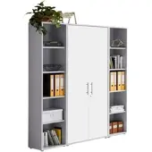 Mid.You Aktenschrank Office Edition Sw Set 3 hoch Grau/Weiß