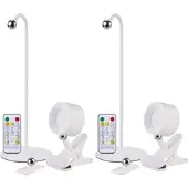Lunartec 2er-Set 3in1-Akku-Magnet-Leuchten mit Tisch-, Wand- und Klemmhalterung
