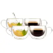 Cucina di Modena 4er-Set doppelwandige Kaffee- & Tee-Gläser
