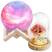 Playtastic DIY-Einhorn-Nachttischlampe für Kinder & DIY-Mondlampen-Bastelset