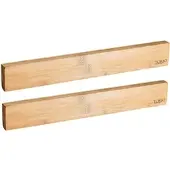 TokioKitchenWare 2er-Set originelle Messer-Magnetleisten aus echtem Bambus-Holz