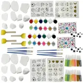 Playtastic 2er-Set Steine-Malsets mit je 10 Steinen und Nachtleuchtfarben