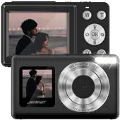 Somikon Full-HD-Digitalkamera, 4K interpoliert, 2 Displays, 18x-Digitalzoom