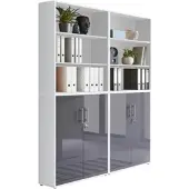 BMG Möbel Aktenschrank Office Edition Sw Set 11 Weiß/Anthrazit