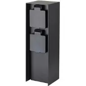 ROYAL GARDINEER 2er-Set 2-fach-Garten-Steckdosen, Edelstahl, 230 V, bis 3.680 W, IP44