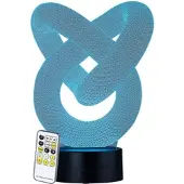 Lunartec 3D-Hologramm-Lampe mit Leuchtmotiv "Unendliche Schleife", 7-farbig