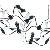 Luminea Home Control 2er-Set WLAN-LED-Glasbodenbeleuchtungen, 4 Klammern, 12 RGBW-LEDs, App