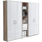 BMG Möbel Aktenschrank Office Edition Sw Set 10 Eiche/Weiß