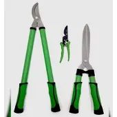 BURI 3er-Set Astschere Heckenschere Rosenschere Gartenschere Baumschere Strauchschere