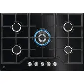 Electrolux KGG75362K, Schwarz, Integriert, 75 cm, Gaskochfeld, Glas, 5 Zone(n)