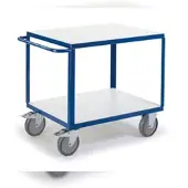 ROLLCART ESD-Tischwagen mit 2 Ladeflächen, 1200 x 800 mm, Tragkraft 500 kg