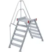 Euroline 512 Überstieg 60° 1000mm Stufenbreite 2x6 Stufen Stahl Gitterrost