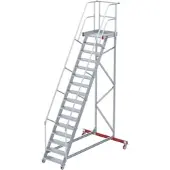 Euroline 513 Wartungsbühne 60° 1000mm Stufenbreite 16 Stufen Alu gerieft