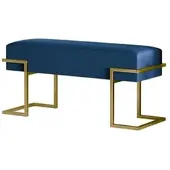 Möbel Kraft Polsterbank ¦ blau ¦ Maße (cm): B: 100 H: 42
