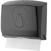 All Care PlastiQline Papierhandtuchspender MINI - schwarz - Farbfenster transparent