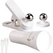 Lunartec 3in1-Akku-Wand-, Klemm- und Taschenlampe, mit 3 Leuchtmodi, weiß