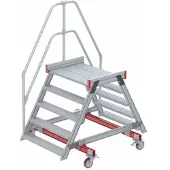 Euroline 512 mobiler Überstieg 60° Stufenausführung Alu gerieft Stufenbreite 1000mm 5 Stufen