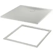 Bette BetteFloor Side Duschwanne mit Minimum-Wannenträger und BetteAntirutsch Pro, 1200x1200mm, 3391-417AE,T1
