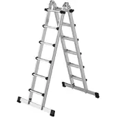 Proregal Teleskopleiter 4-Teilig mit Traverse 4 x 6 Sprossen
