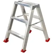 Günzburger Alu-Doppelstehleiter 2x3 Stufen - 0,72 m