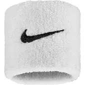 Nike - "Classic" Armband, Swoosh (2er-Pack) CS2677 (Einheitsgröße) (Weiß/Schwarz)