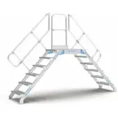 Zarges LM-Überstieg 60° 9 Stufen, 600 mm breit, Höhe 2.130 mm