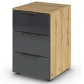 Sconto Nachttisch Flipp ¦ schwarz ¦ Maße (cm): B: 40 H: 61