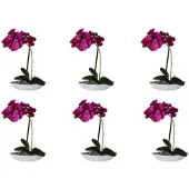 Creativ Green künstliche Pflanze Phalaenopsis, 30 cm, 6er Set