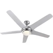 Globo Deckenventilator Ventilator Wohnzimmerlampe Ventilatoren Küchenventilator, Fernbedienung 3 Stufen Vor-Rücklauf, Glas opal weiß, LED 20W 1100Lm warmweiß, DxH 137x37,2cm