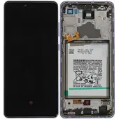Samsung LCD-Kompletteinheit inkl. Akku für Galaxy A72 A725F, violett